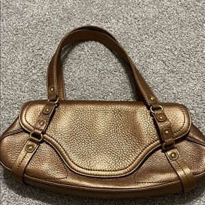 Elegant Cole Haan Village Bronze metallic Leather Handbag